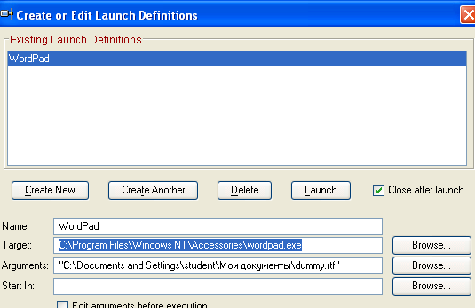 Create or Edit Launch Definitions